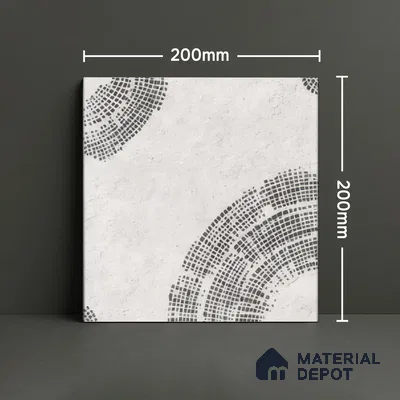 Subway Wall Tile TL 06438 C Coastal Luna Drops 8 x 8 inch Ceramic Matte Finish - 10 mm | 8 Random Design | Suitable for Accent / Feature Walls, Bathroom, Kitchen Wall & Backsplashes (Sample)