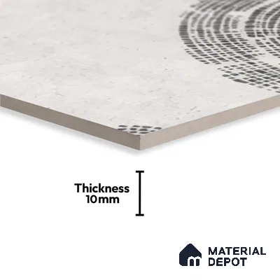 Subway Wall Tile TL 06438 C Coastal Luna Drops 8 x 8 inch Ceramic Matte Finish - 10 mm | 8 Random Design | Suitable for Accent / Feature Walls, Bathroom, Kitchen Wall & Backsplashes (Sample)