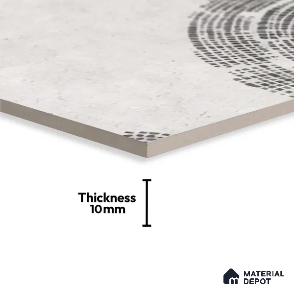 Subway Wall Tile TL 06438 C Coastal Luna Drops 8 x 8 inch Ceramic Matte Finish - 10 mm | 8 Random Design | Suitable for Accent / Feature Walls, Bathroom, Kitchen Wall & Backsplashes (Sample)