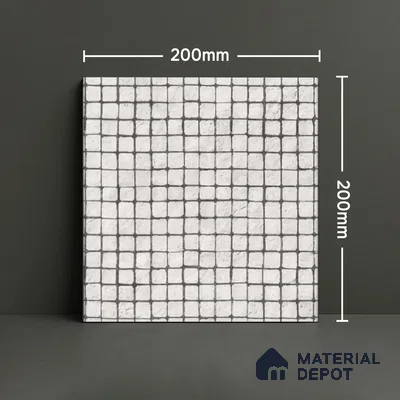 Subway Wall Tile TL 06438 D Coastal Luna Rigo 8 x 8 inch Ceramic Matte Finish - 10 mm | 8 Random Design | Suitable for Accent / Feature Walls, Bathroom, Kitchen Wall & Backsplashes (Sample)