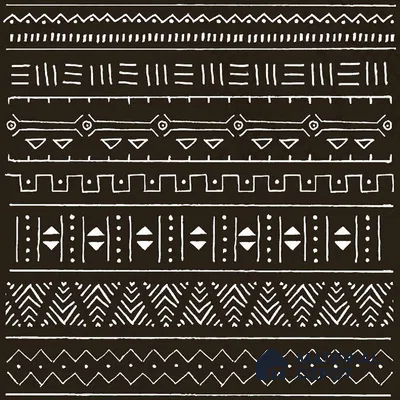 Subway Wall Tile TL 06437 B Coastal Ethnic Black 8 x 8 inch Ceramic Matte Finish - 10 mm | 8 Random Design | Suitable for Accent / Feature Walls, Bathroom, Kitchen Wall & Backsplashes (Sample)