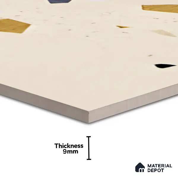 Terrazzo Floor & Wall Tile TL 06405 B Mars Terra 4 ft x 2 ft Carving Matte Finish Vitrified Tile - 9 mm | Suitable for Living Room, Bedroom & Bathroom