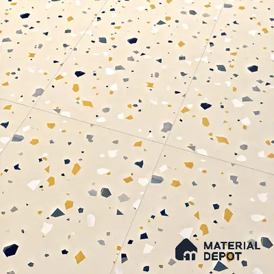Terrazzo Floor & Wall Tile TL 06405 B Mars Terra 4 ft x 2 ft Carving Matte Finish Vitrified Tile - 9 mm | Suitable for Living Room, Bedroom & Bathroom