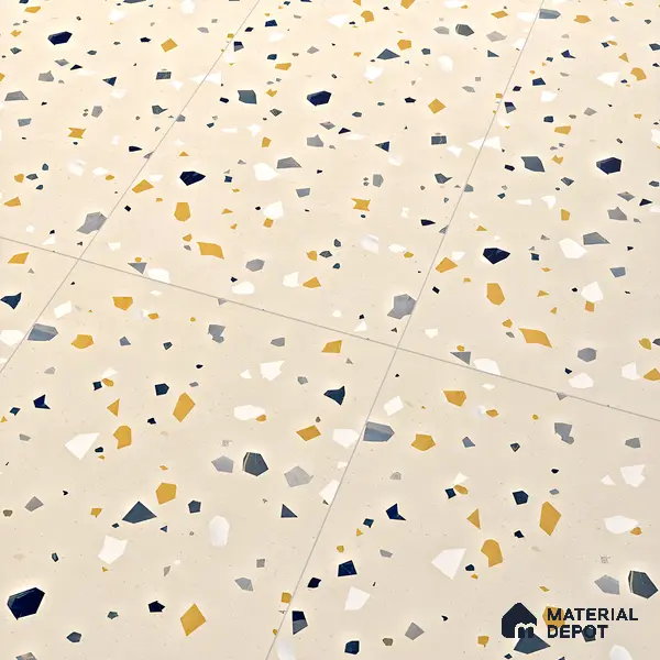Terrazzo Floor & Wall Tile TL 06405 B Mars Terra 4 ft x 2 ft Carving Matte Finish Vitrified Tile - 9 mm | Suitable for Living Room, Bedroom & Bathroom