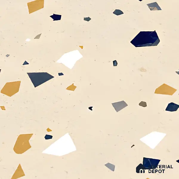Terrazzo Floor & Wall Tile TL 06405 B Mars Terra 4 ft x 2 ft Carving Matte Finish Vitrified Tile - 9 mm | Suitable for Living Room, Bedroom & Bathroom