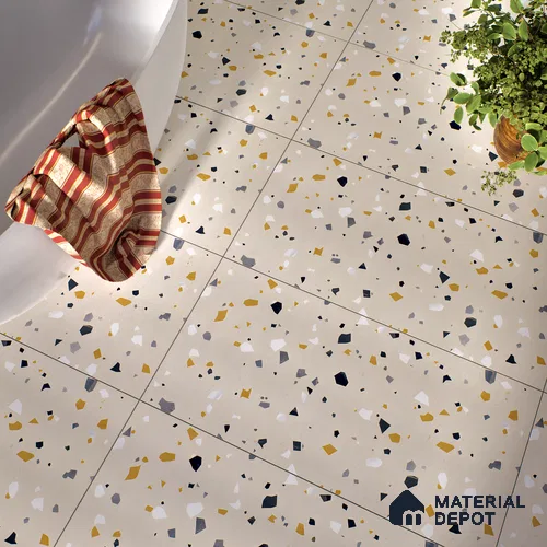 Terrazzo Floor & Wall Tile TL 06405 B Mars Terra 4 ft x 2 ft Carving Matte Finish Vitrified Tile - 9 mm | Suitable for Living Room, Bedroom & Bathroom