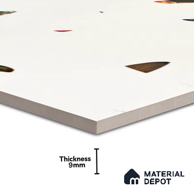 Terrazzo Floor & Wall Tile TL 06405 Aden Terrra 4 ft x 2 ft Carving Matte Finish Vitrified Tile - 9 mm | Suitable for Living Room, Bedroom & Bathroom (Sample)