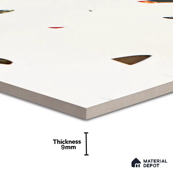 Terrazzo Floor & Wall Tile TL 06405 Aden Terrra 4 ft x 2 ft Carving Matte Finish Vitrified Tile - 9 mm | Suitable for Living Room, Bedroom & Bathroom (Sample)