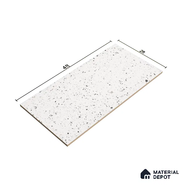 Terrazzo Floor & Wall Tile | TL 07197 B Materika Crema 2 ft x 4 ft Vitrified Matte Finish - 9 mm | Suitable For Living Room, Bedroom, Bathroom (Sample)