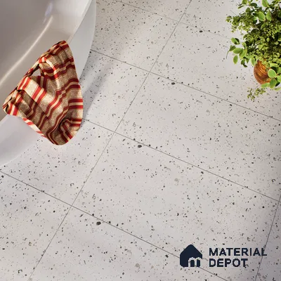 Terrazzo Floor & Wall Tile | TL 07197 B Materika Crema 2 ft x 4 ft Vitrified Matte Finish - 9 mm | Suitable For Living Room, Bedroom, Bathroom (Sample)