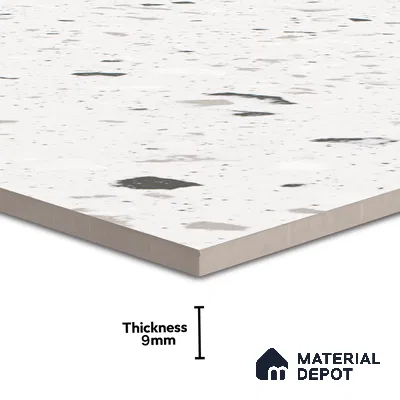 Terrazzo Floor & Wall Tile | TL 07197 B Materika Crema 2 ft x 4 ft Vitrified Matte Finish - 9 mm | Suitable For Living Room, Bedroom, Bathroom (Sample)