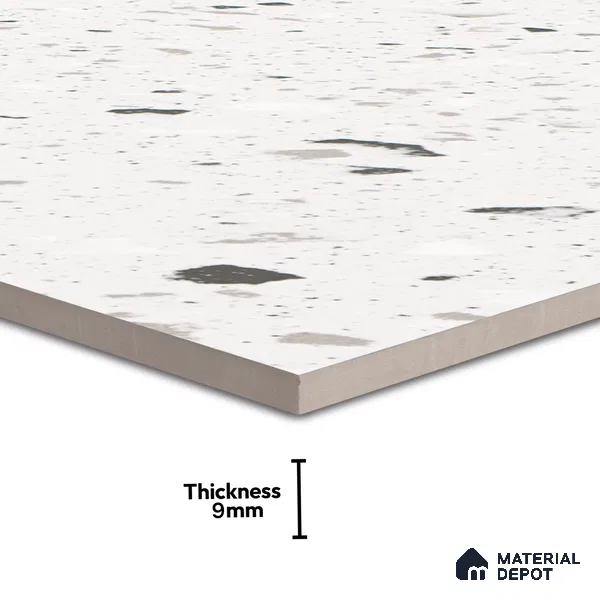 Terrazzo Floor & Wall Tile | TL 07197 B Materika Crema 2 ft x 4 ft Vitrified Matte Finish - 9 mm | Suitable For Living Room, Bedroom, Bathroom (Sample)