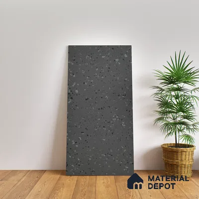 Terrazzo Floor & Wall Tile | TL 07197 D Materika Anthracita 2 ft x 4 ft Vitrified Matte Finish - 9 mm | Suitable For Living Room, Bedroom, Bathroom (Sample)