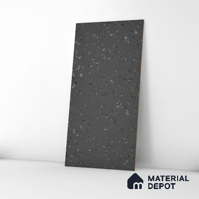 Terrazzo Floor & Wall Tile | TL 07197 D Materika Anthracita 2 ft x 4 ft Vitrified Matte Finish - 9 mm | Suitable For Living Room, Bedroom, Bathroom (Sample)