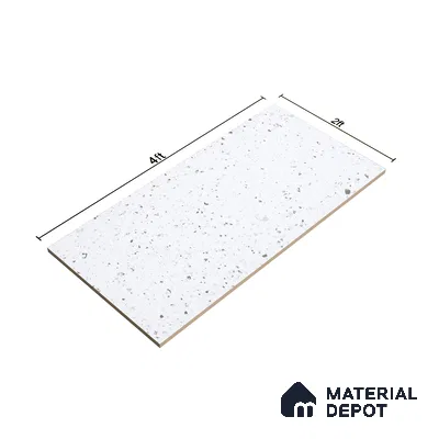 Terrazzo Floor & Wall Tile | TL 07197 Materika Bianco 4 ft x 2 ft Vitrified Matte Finish - 9 mm | Suitable For Living Room, Bedroom, Bathroom (Sample)