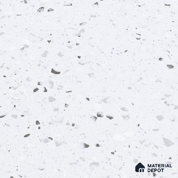 Terrazzo Floor & Wall Tile | TL 07197 Materika Bianco 4 ft x 2 ft Vitrified Matte Finish - 9 mm | Suitable For Living Room, Bedroom, Bathroom (Sample)