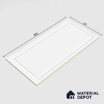 Punch Look Wall Tile TL 07192 Photoframe White 4 ft x 2 ft Vitrified Matte Finish - 9 mm