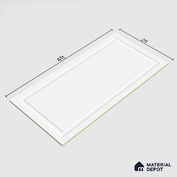 Punch Look Wall Tile TL 07192 Photoframe White 4 ft x 2 ft Vitrified Matte Finish - 9 mm