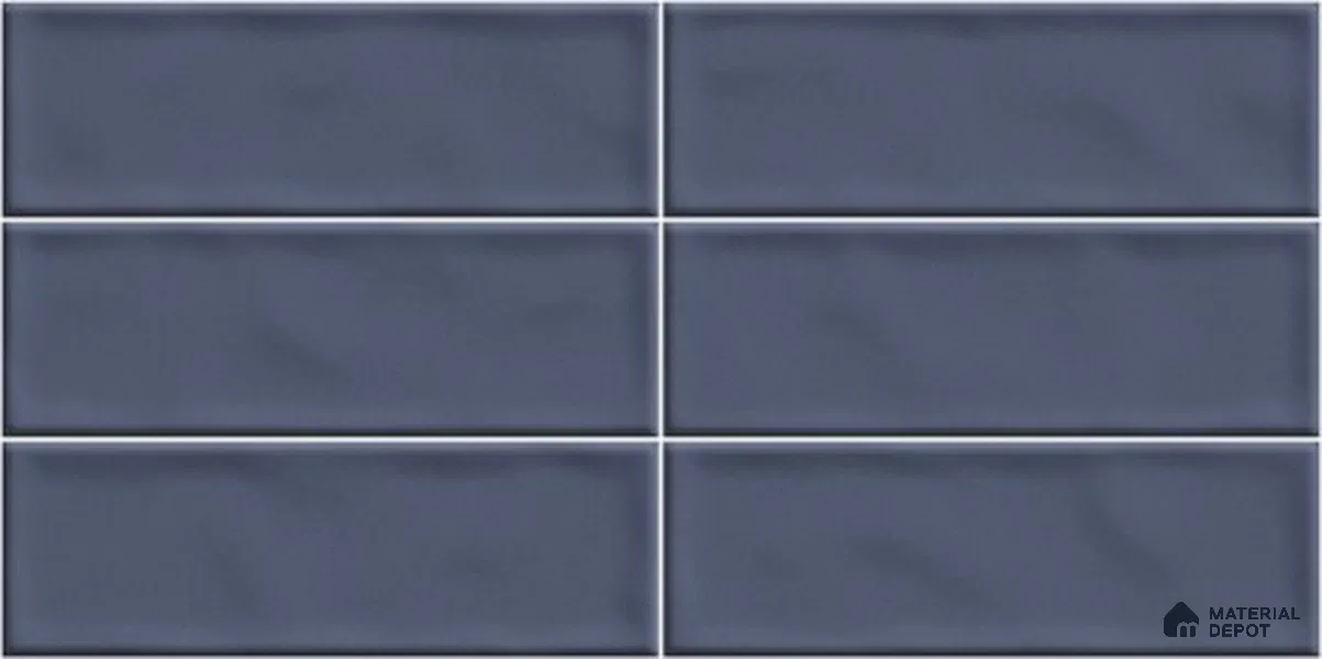 Subway Wall Tile TL 06555 B Messi Blue 2 ft x 1 ft Ceramic Glossy Finish - 8 mm | Suitable for Kitchen & Bathroom | Please Expect a Slight Variation of Pattern (Sample)