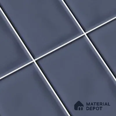 Subway Wall Tile TL 06555 B Messi Blue 2 ft x 1 ft Ceramic Glossy Finish - 8 mm | Suitable for Kitchen & Bathroom | Please Expect a Slight Variation of Pattern (Sample)