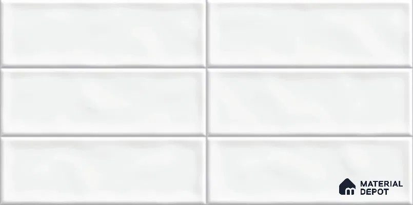 Subway Wall Tile TL 06555 C Messi Grey Line 2 ft x 1 ft Ceramic Glossy Finish - 8 mm | Suitable for Kitchen & Bathroom | Please Expect a Slight Variation of Pattern (Sample)