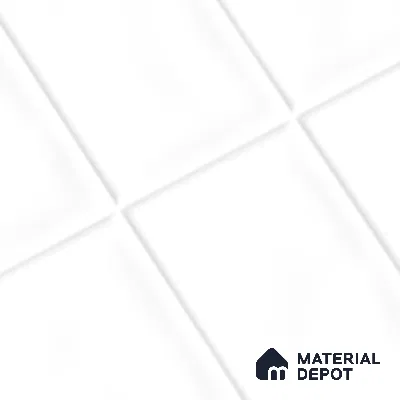 Subway Wall Tile TL 06555 E Messi Super White 2 ft x 1 ft Ceramic Glossy Finish - 8 mm | Suitable for Kitchen & Bathroom | Please Expect a Slight Variation of Pattern
