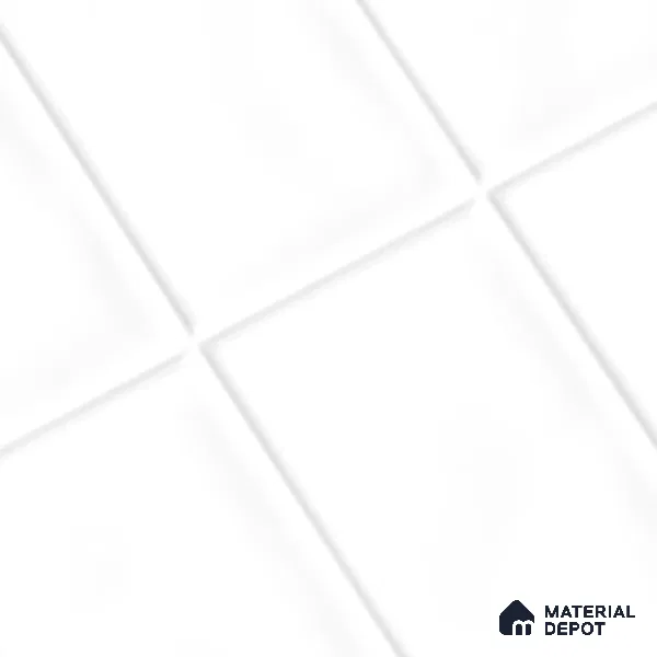 Subway Wall Tile TL 06555 E Messi Super White 2 ft x 1 ft Ceramic Glossy Finish - 8 mm | Suitable for Kitchen & Bathroom | Please Expect a Slight Variation of Pattern