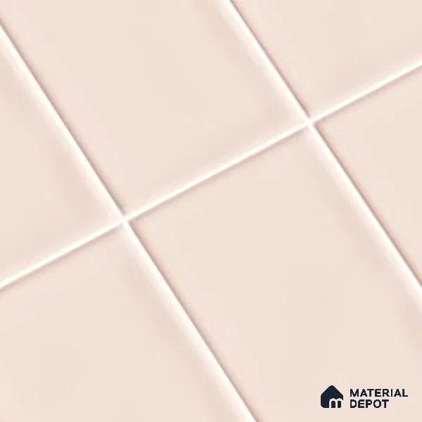 Subway Wall Tile TL 06555 F Messi Pink 2 ft x 1 ft Ceramic Glossy Finish - 8 mm | Suitable for Kitchen & Bathroom | Please Expect a Slight Variation of Pattern (Sample)