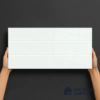 Subway Wall Tile TL 06555 Messi Mint 2 ft x 1 ft Ceramic Glossy Finish - 8 mm | Suitable for Kitchen & Bathroom | Please Expect a Slight Variation of Pattern