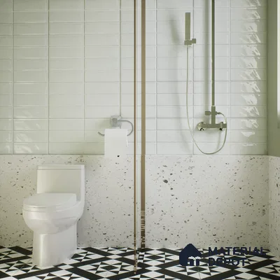 Subway Wall Tile TL 06555 Messi Mint 2 ft x 1 ft Ceramic Glossy Finish - 8 mm | Suitable for Kitchen & Bathroom | Please Expect a Slight Variation of Pattern