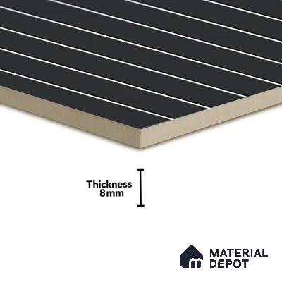 Subway Wall Tile TL 06564 B Wuxi Black 2 ft x 1 ft Ceramic Glossy Finish - 8 mm | Suitable for Kitchen & Bathroom | Please Expect a Slight Variation of Pattern (Sample)