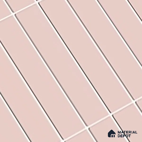 Subway Wall Tile TL 06564 C Wuxi Pink 2 ft x 1 ft Ceramic Glossy Finish - 8 mm | Suitable for Kitchen & Bathroom | Please Expect a Slight Variation of Pattern