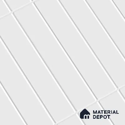 Subway Wall Tile TL 06564 E Wuxi White 2 ft x 1 ft Ceramic Glossy Finish - 8 mm | Suitable for Kitchen & Bathroom | Please Expect a Slight Variation of Pattern (Sample)