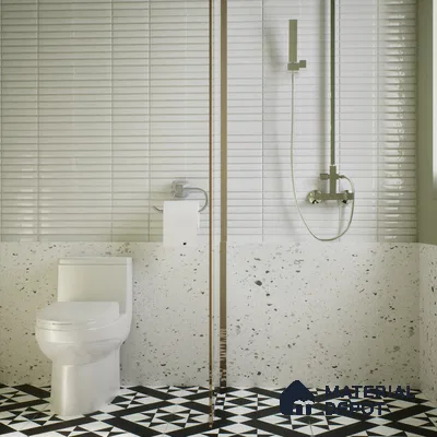 Subway Wall Tile TL 06564 E Wuxi White 2 ft x 1 ft Ceramic Glossy Finish - 8 mm | Suitable for Kitchen & Bathroom | Please Expect a Slight Variation of Pattern (Sample)