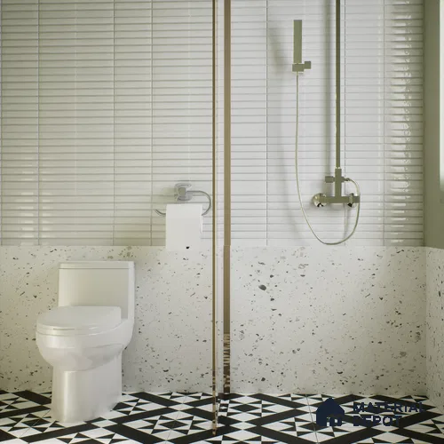 Subway Wall Tile TL 06564 E Wuxi White 2 ft x 1 ft Ceramic Glossy Finish - 8 mm | Suitable for Kitchen & Bathroom | Please Expect a Slight Variation of Pattern