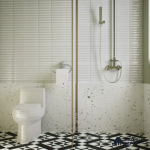Subway Wall Tile TL 06564 E Wuxi White 2 ft x 1 ft Ceramic Glossy Finish - 8 mm | Suitable for Kitchen & Bathroom | Please Expect a Slight Variation of Pattern (Sample)