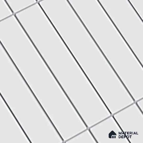 Subway Wall Tile TL 06564 F Wuxi Grey Line 2 ft x 1 ft Ceramic Glossy Finish - 8 mm | Suitable for Kitchen & Bathroom | Please Expect a Slight Variation of Pattern (Sample)