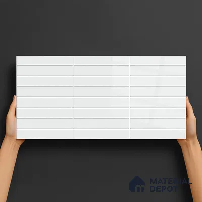 Subway Wall Tile TL 06564 Wuxi Mint 2 ft x 1 ft Ceramic Glossy Finish - 8 mm | Suitable for Kitchen & Bathroom | Please Expect a Slight Variation of Pattern (Sample)