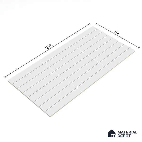 Subway Wall Tile TL 06564 Wuxi Mint 2 ft x 1 ft Ceramic Glossy Finish - 8 mm | Suitable for Kitchen & Bathroom | Please Expect a Slight Variation of Pattern (Sample)