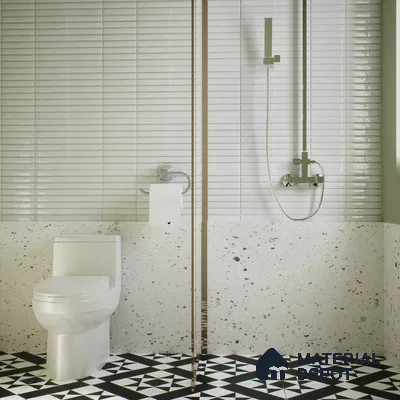 Subway Wall Tile TL 06564 Wuxi Mint 2 ft x 1 ft Ceramic Glossy Finish - 8 mm | Suitable for Kitchen & Bathroom | Please Expect a Slight Variation of Pattern (Sample)