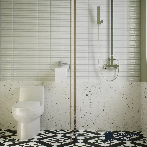 Subway Wall Tile TL 06564 Wuxi Mint 2 ft x 1 ft Ceramic Glossy Finish - 8 mm | Suitable for Kitchen & Bathroom | Please Expect a Slight Variation of Pattern