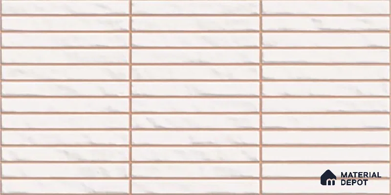 Subway Wall Tile TL 06524 Zuliya White 2 ft x 1 ft Ceramic Matte Finish - 8 mm | Suitable for Kitchen & Bathroom | Please Expect a Slight Variation of Pattern
