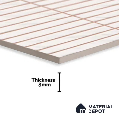 Subway Wall Tile TL 06524 Zuliya White 2 ft x 1 ft Ceramic Matte Finish - 8 mm | Suitable for Kitchen & Bathroom | Please Expect a Slight Variation of Pattern