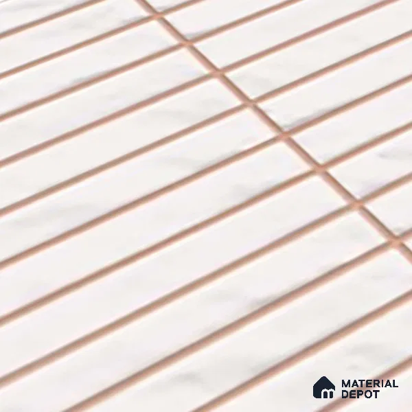 Subway Wall Tile TL 06524 Zuliya White 2 ft x 1 ft Ceramic Matte Finish - 8 mm | Suitable for Kitchen & Bathroom | Please Expect a Slight Variation of Pattern