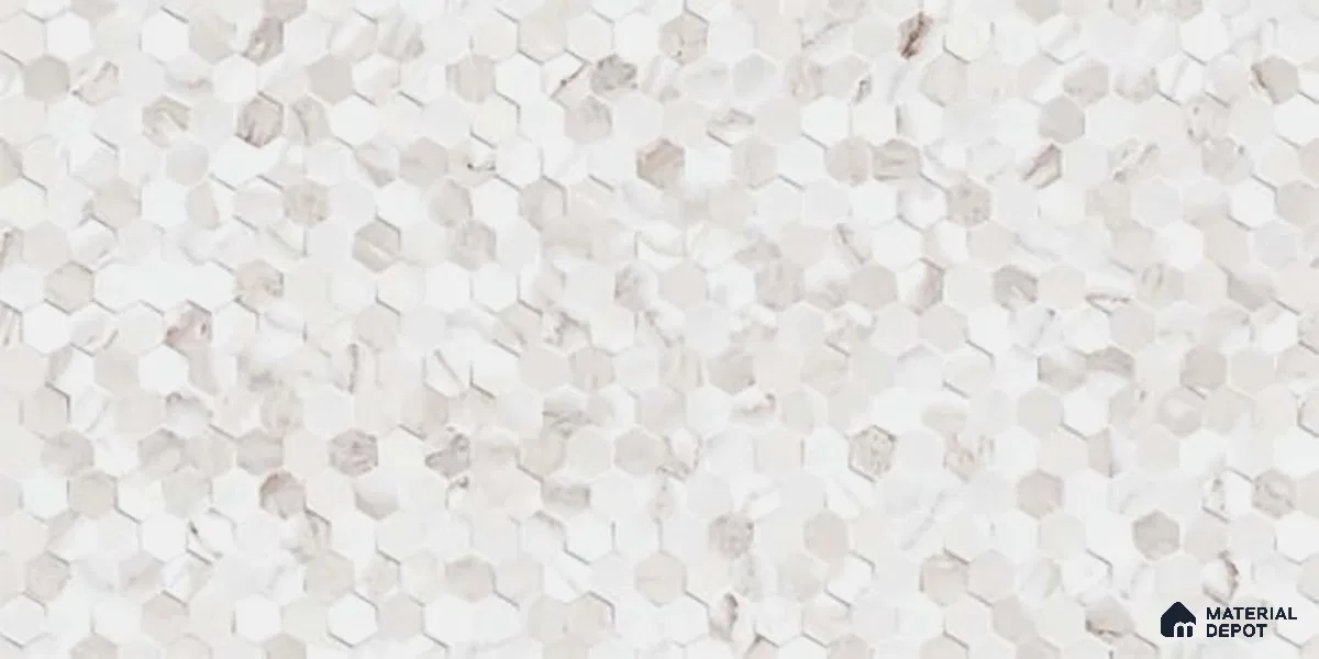 Patterned Wall Tile TL 06545 B Globe Matt White Honey 2 ft x 1 ft Ceramic Matte Finish - 8 mm | Suitable for Living Room, Kitchen & Bathroom | Please Expect a Slight Variation of Pattern (Sample)