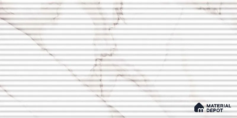 Highlighter Wall Tile TL 06545 Globe Matt White Small Liner 2 ft x 1 ft Ceramic Matte Finish - 8 mm | Suitable for Living Room, Kitchen & Bathroom (Sample)