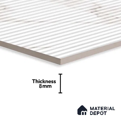 Highlighter Wall Tile TL 06545 Globe Matt White Small Liner 2 ft x 1 ft Ceramic Matte Finish - 8 mm | Suitable for Living Room, Kitchen & Bathroom (Sample)