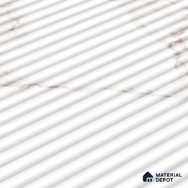Highlighter Wall Tile TL 06545 Globe Matt White Small Liner 2 ft x 1 ft Ceramic Matte Finish - 8 mm | Suitable for Living Room, Kitchen & Bathroom (Sample)