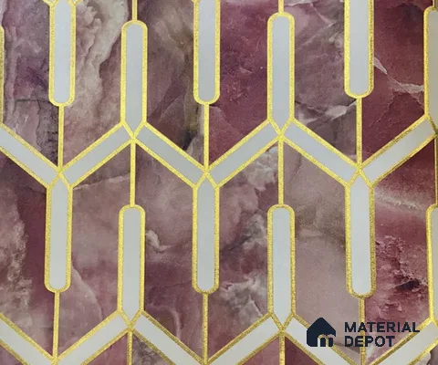 WK15-1510 | 10 Meter x 21 Inches Geometric Look Wallpaper - 57.41 Sq. Ft. | Minimum 15% wastage during installation