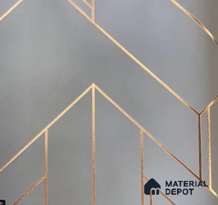 WK15-1520 | Grey Chevron Blocks Non Woven Textured Wallpaper - 10 Meter x 21 Inches, 57.41 Sq. Ft. (Min. 15% Wastage)